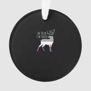 Adorno Diseño divertido de bandera asexual Oh Deer Orgull