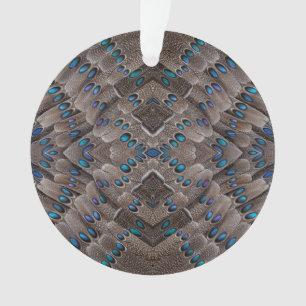 Adorno Diseño Fractal Pluma de Faisán