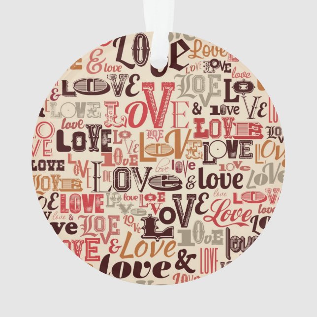 Adorno Diseño fresco del texto del amor (Reverso)