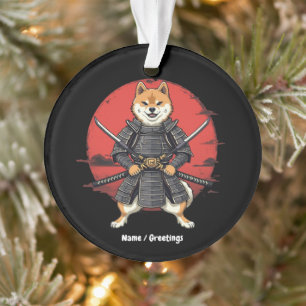 Adorno Diseño gráfico de arte japonés Shiba Inu Samurai