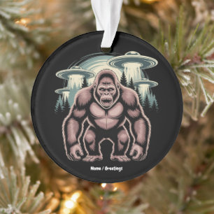 Adorno Diseño gráfico divertido Bigfoot Sasquatch Alien U