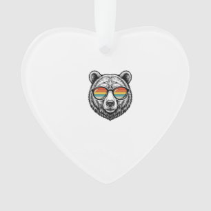 Adorno Diseño Gráfico Vectorial de Gafas de Sol de Oso Vi
