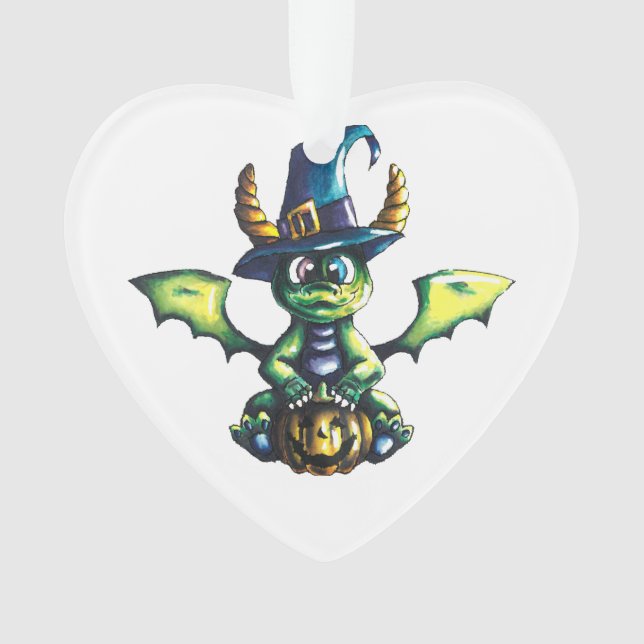 Adorno Diseño mágico de dragones de Halloween (Anverso)