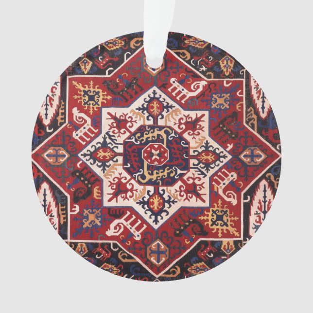 Adorno Diseño persa rojo y azul (Anverso)