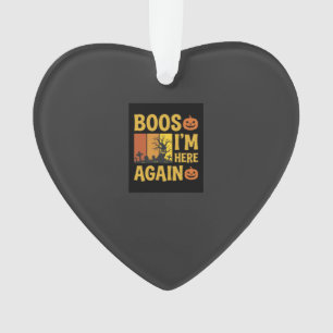 Adorno Diseño Retro Cementerio Halloween Boos Estoy Aquí