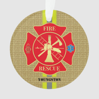 Adorno Diseño transversal maltés de bombero heroico