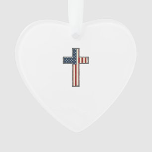 Adorno Diseño vectorial de cruz patriótica angustiado_1
