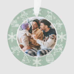 Adorno Diversión de navidades Doble cara Nombre y foto