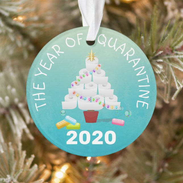 Adorno Divertido árbol de Navidad de cuarentena de 2020 (Árbol)
