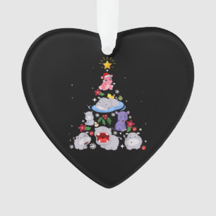Adorno Divertido árbol de Navidad Hippo   Xmas Hippopótam