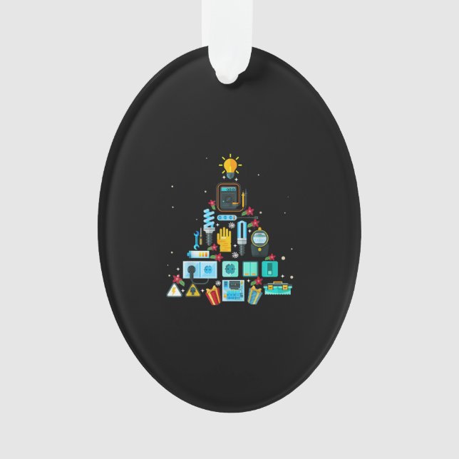 Adorno Divertido árbol navideño de electricidad (Anverso)