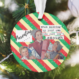 Adorno divertido de Navidad amigo retro mejor padr