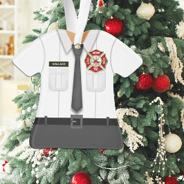 Adorno Divertido de Oficial de Bombero Personaliza