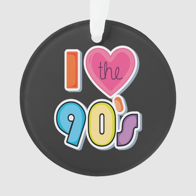 Adorno Divertido me encanta la fiesta temática de los 90, (Anverso)