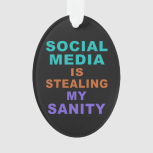 Adorno Divertido personalizado de "Medios Sociales"