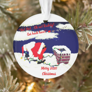 Adorno Divertido Santa Ornament