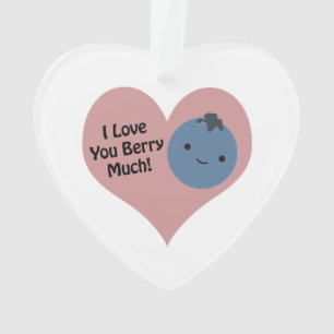 Adorno Divertido Te Amo Mucho Mora Azul Kawaii Linda