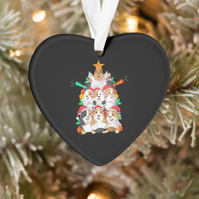 Adorno Divertidos Navidades de cerdo guineanos (Árbol)