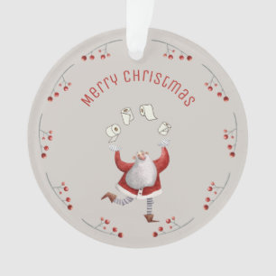 Adorno Divertidos Navidades papel higiénico Santa Abuelo