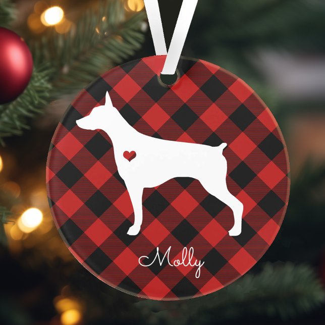 Adorno Doberman Navidades de Pinscher tocan nombre de per (Subido por el creador)
