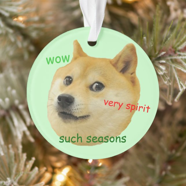 Adorno Doge Funny Meme Green (Árbol)