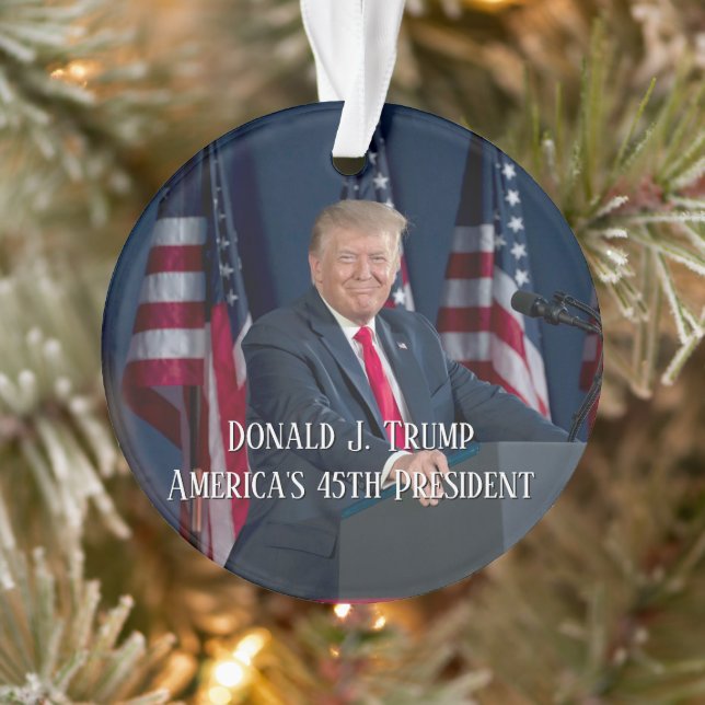 Adorno Donald J. Trump 45.º presidente Keepsake (Árbol)