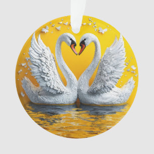 Adorno Dos cisnes elegantes