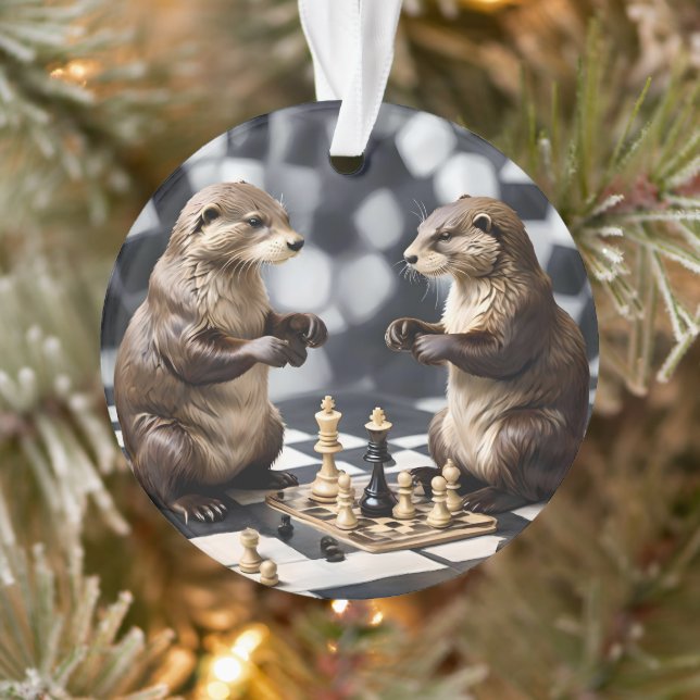 Adorno Dos Otras Jugando Ajedrez, (Árbol)