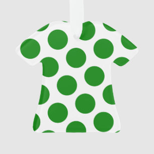 Adorno Dos puntos laterales de polka verde y blanco