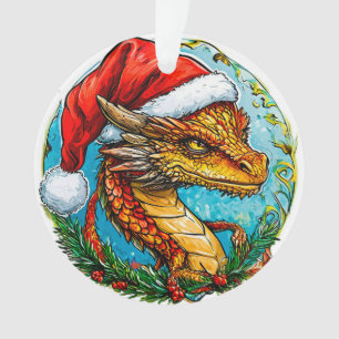 Adorno dragón de Navidad