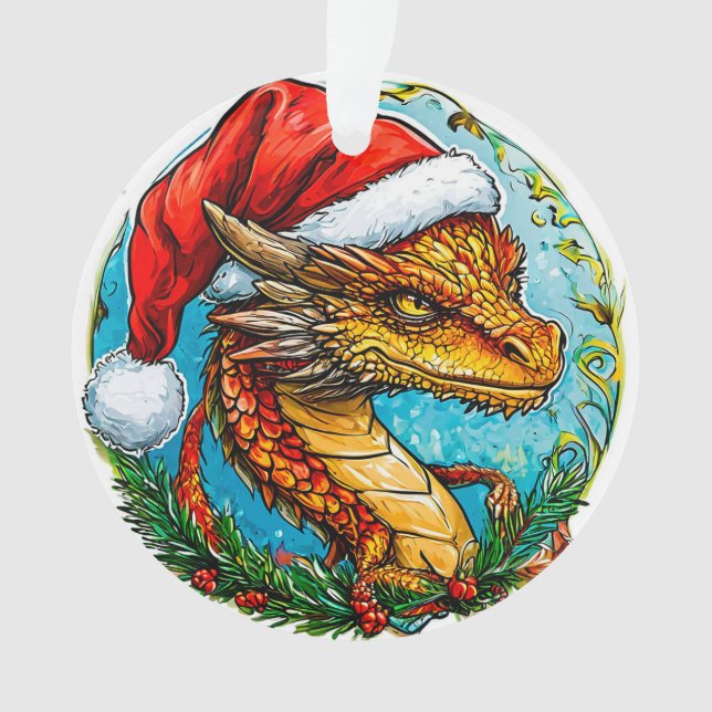 Adorno dragón de Navidad (Anverso)