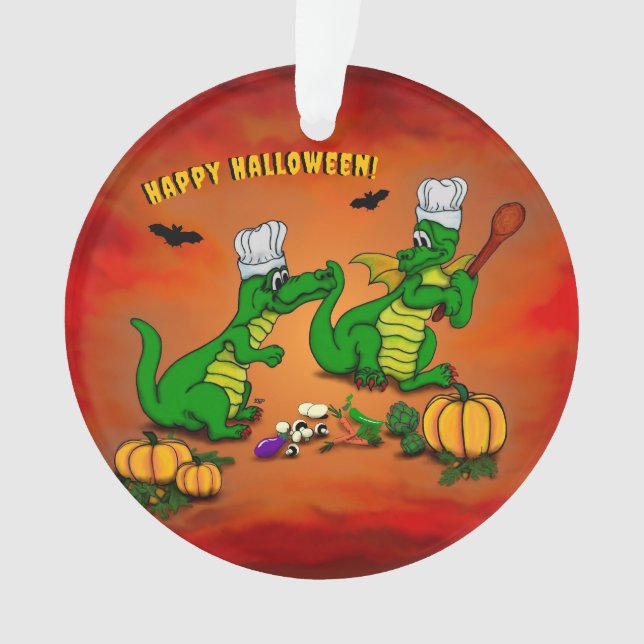 Adorno Dragones - ¡Feliz Halloween! Hoy cocinaré (Anverso)