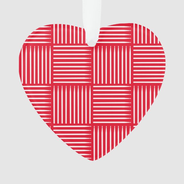 Adorno Drum Crosshatch Red (Anverso)