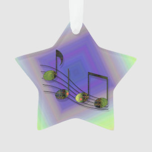 Adorno Dubstep Notes Acrylic Ornament