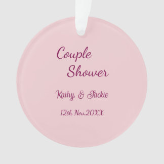 Adorno ducha de pareja rosa morado pastel boda nombre fec
