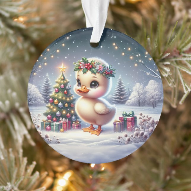 Adorno Duckling with Wreath & Starry Tree (Árbol)