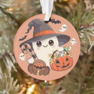 Adorno Dulce Fantasma de Halloween al Estilo Kawaii