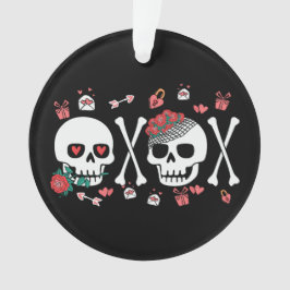 Adorno Dulce Skully Valloween San Valentín XOXO