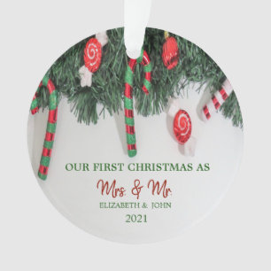 Adorno Dulces de ramas de pino, nuestra primera Navidad
