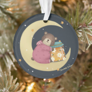 Adorno Dulces sueños: Ilustracion de oso y miel