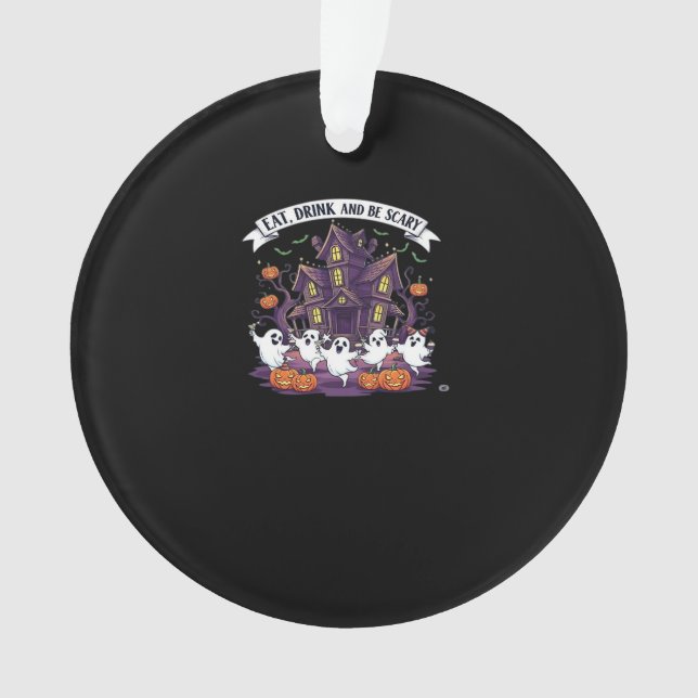 Adorno Eat Drink And Be Scary Classic Funny Retro (Anverso)