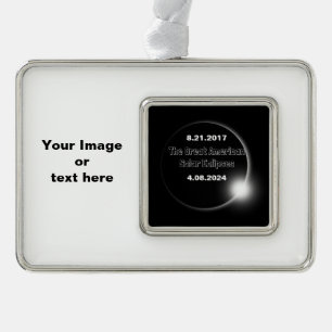 Adorno Eclipse solar de doble fecha 2024 y 2017