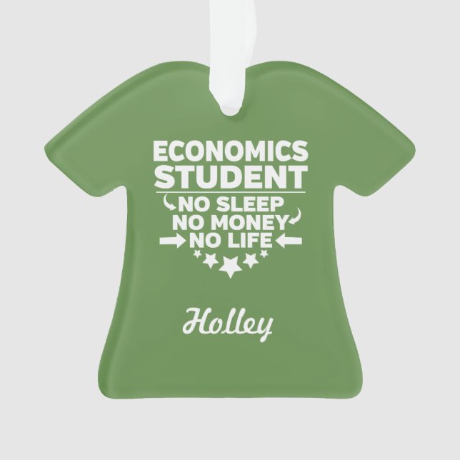 Adorno Economics College Student sin vida ni dinero (Anverso)