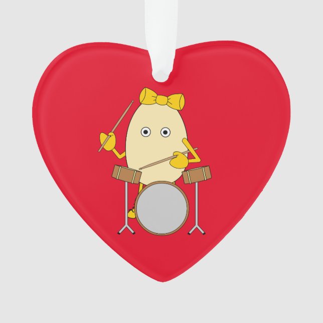 Adorno Egghead Drummer Chica (Anverso)