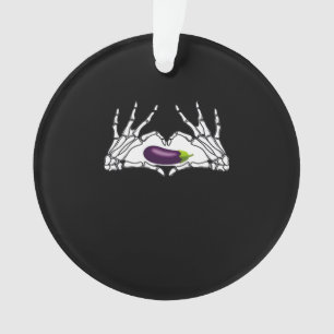 Adorno Eggplant Classic - Skeleton Hands Heart