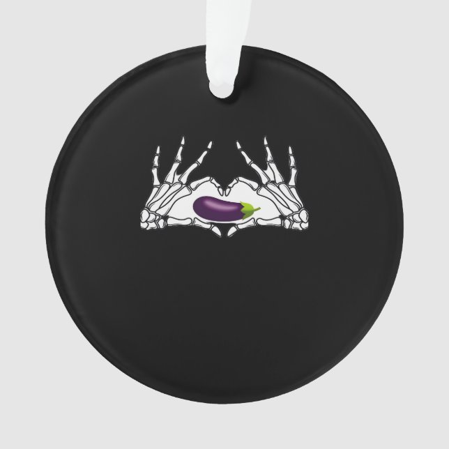 Adorno Eggplant Classic - Skeleton Hands Heart (Anverso)
