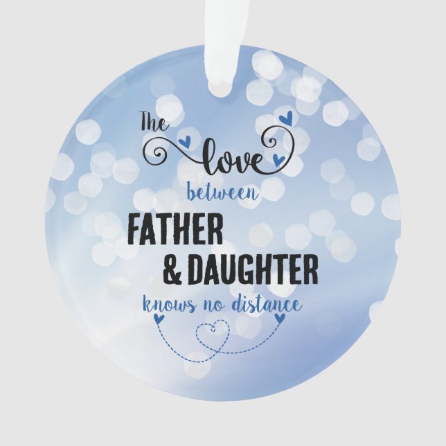 Adorno El amor entre la distancia entre padre e hija (Anverso)