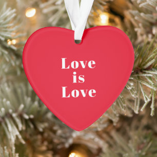 Adorno "El amor es amor" Navidades rojos blancos
