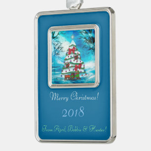 Adorno El arte folk de los Navidades de árbol PERSONALIZA