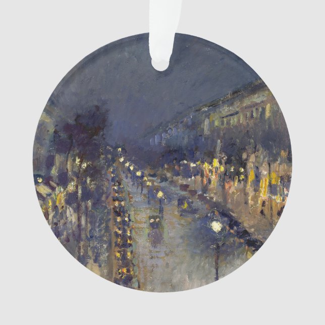 Adorno El Boulevard Montmartre de noche Pissarro (Anverso)